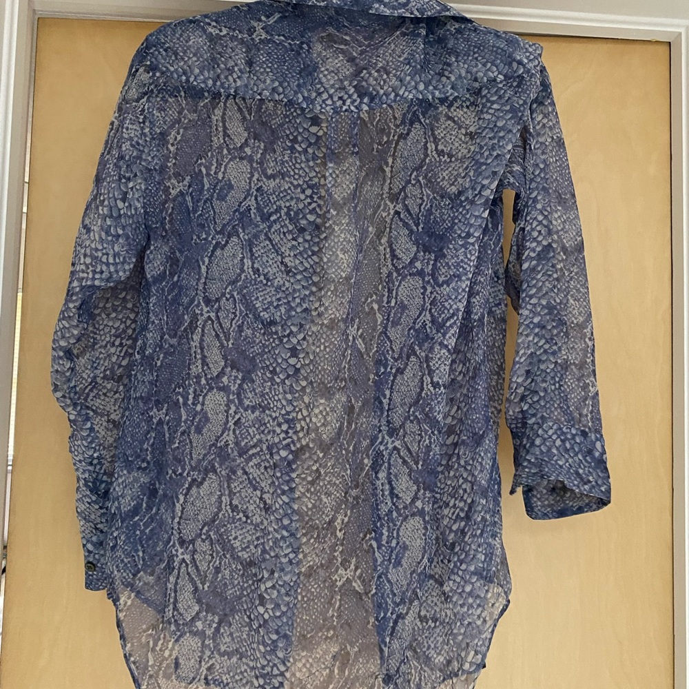 Equipment, 100% Silk, Python Button Down Top Size… - image 2